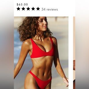 NWT, in original package, red Ark Swimwear bikini